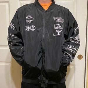 Black bomber jacket
